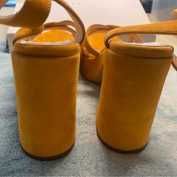 Chiarini Bologna Orange Suede Platform Sandals Sz IT 39, new in box - Picture 6 of 11